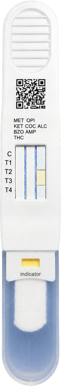 T-Prov test de drogas en saliva 7 drogas con QR, control de saturación de saliva y alcohol
